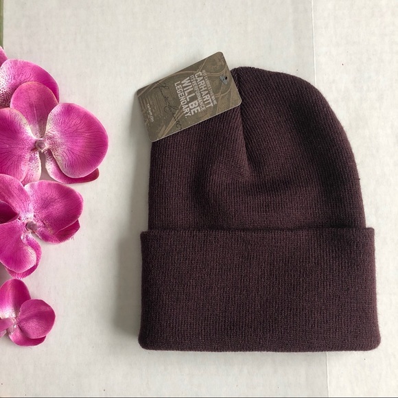 🆕🌟 Carhartt Acrylic Beanie- Plum purple -NTW🌟 - Picture 3 of 3